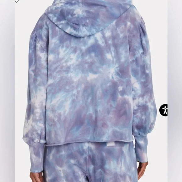 LoveShackFancy “Bevan” Hand Dyed Moon Indigo/Purple Hoodie & Jogger SET- Small - Picture 3 of 11